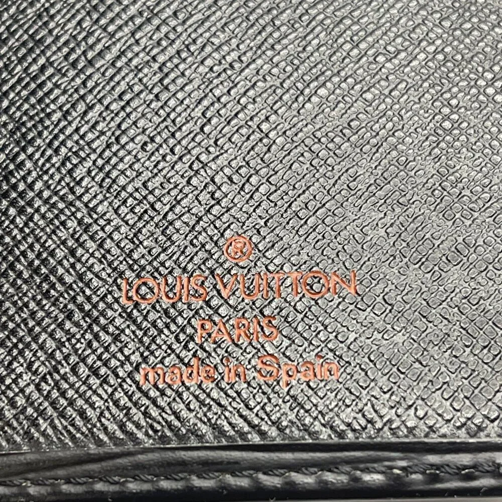 LOUIS VUITTON Vintage Epi Porte Cartes Credit Long Wallet, Black - Preowned